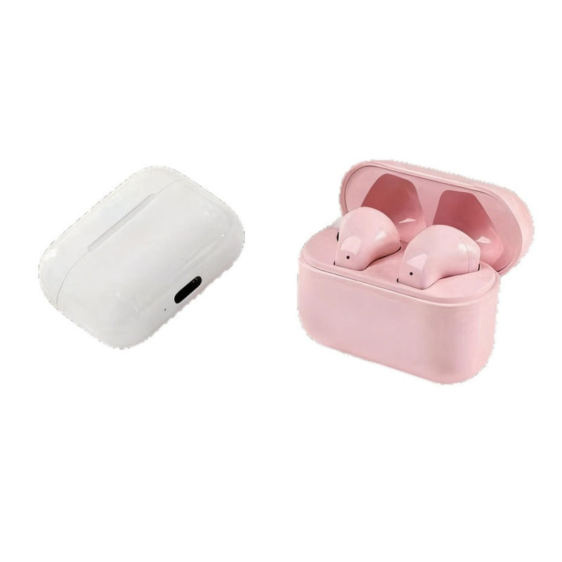Pastel Pink TWS Bluetooth Earbuds | 25H Ultra Long Battery Stereo Headset