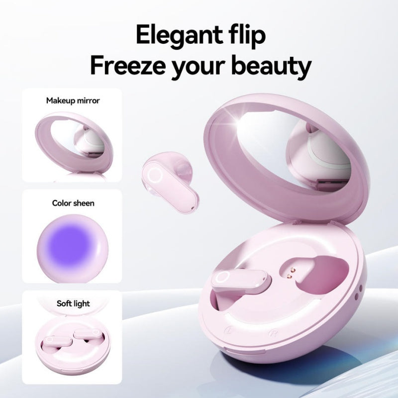 Makeup Mirror Bluetooth Earbuds | Large Sound Field Comfort Wireless Headphones