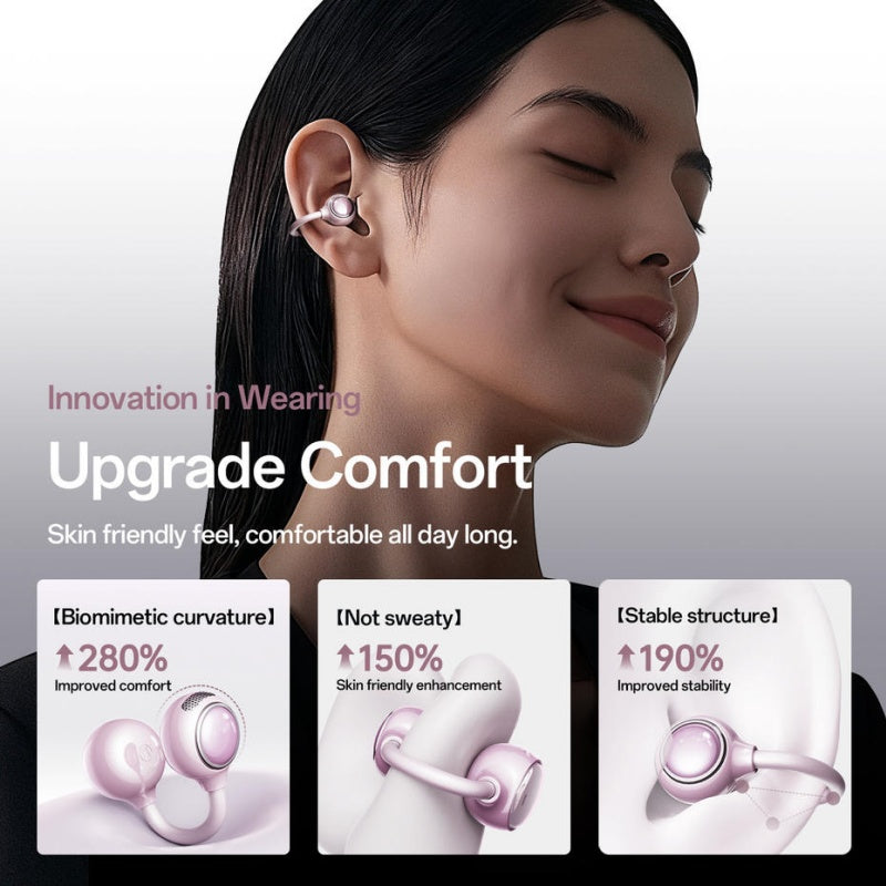 Clip-On Open Ear Earbuds | Zero Leak Spatial Audio Headset