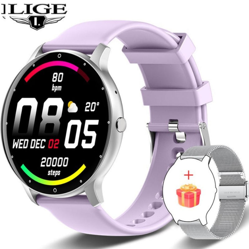 Round Screen Smart Watch IP67 Waterproof Fitness Sports Smartwatch For Android iOS
