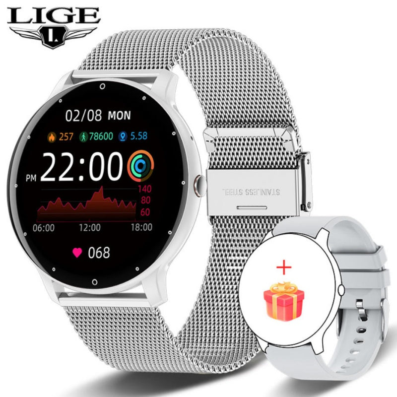 Round Screen Smart Watch IP67 Waterproof Fitness Sports Smartwatch For Android iOS