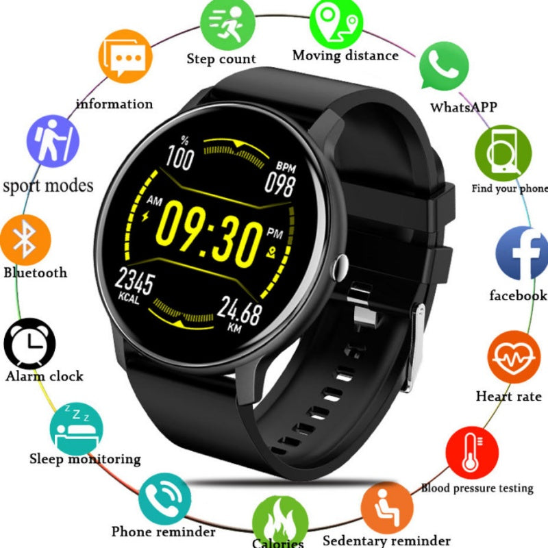 Round Screen Smart Watch IP67 Waterproof Fitness Sports Smartwatch For Android iOS