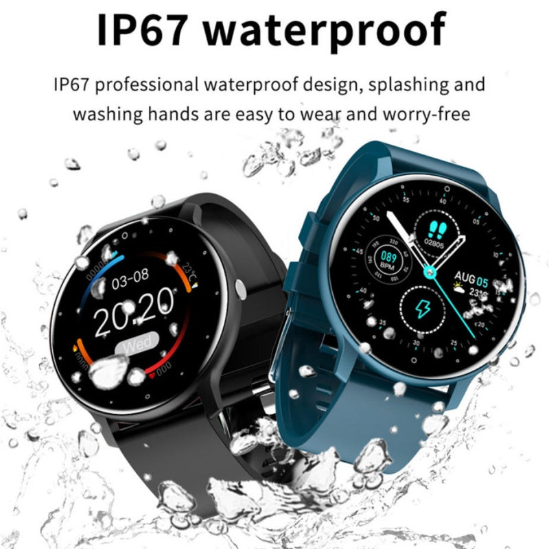 Round Screen Smart Watch IP67 Waterproof Fitness Sports Smartwatch For Android iOS