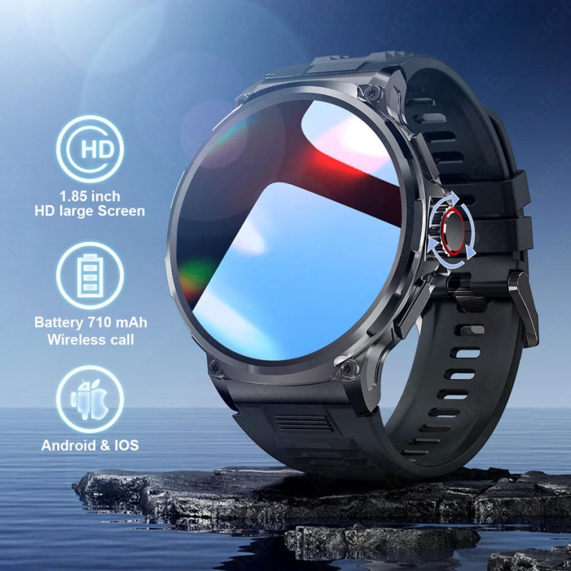 LIGE Big Screen Outdoor Sports Smart Watch Dial Call