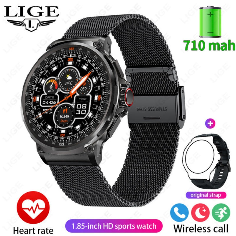 LIGE Big Screen Outdoor Sports Smart Watch Dial Call