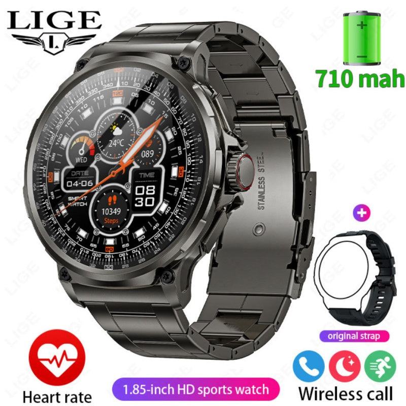 LIGE Big Screen Outdoor Sports Smart Watch Dial Call