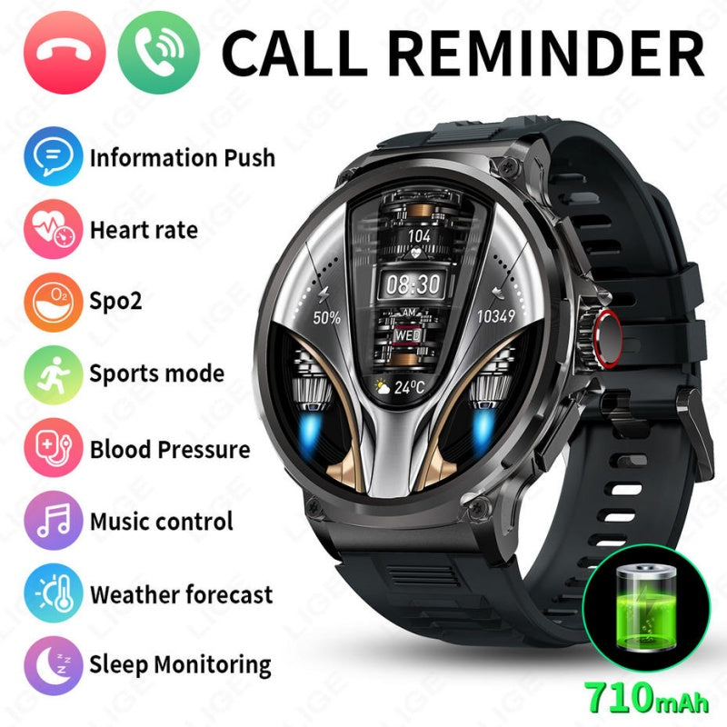 LIGE Big Screen Outdoor Sports Smart Watch Dial Call