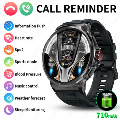 LIGE Big Screen Outdoor Sports Smart Watch Dial Call