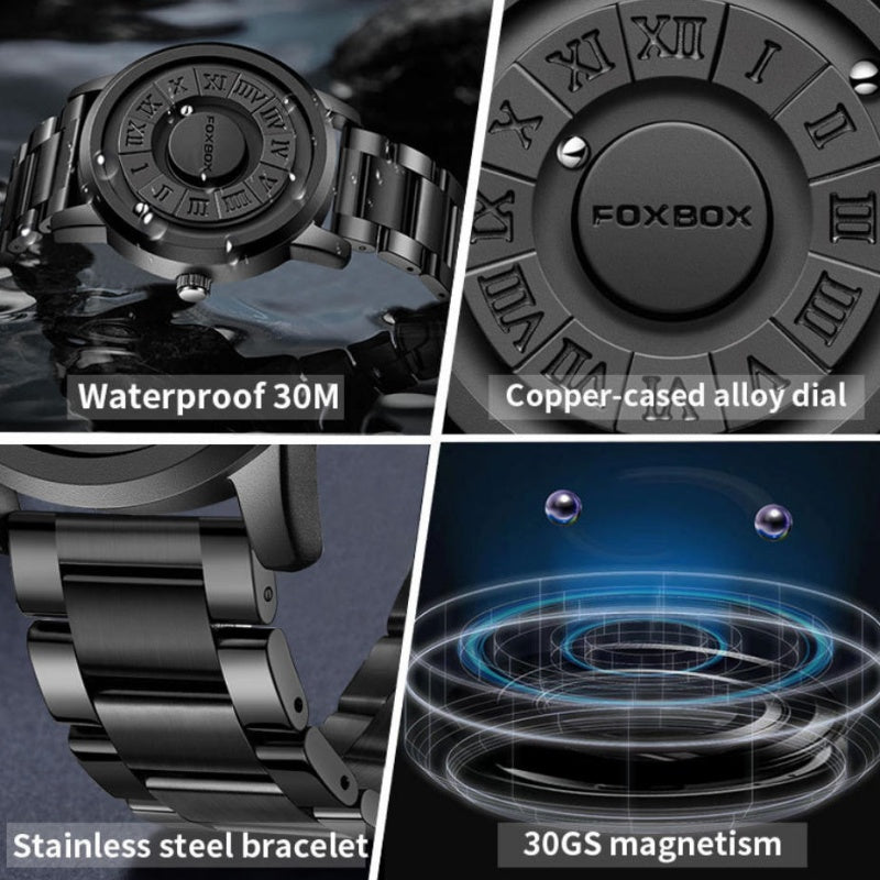 Fashion Scrolling Dial Leather Steel Band Mens Minimalist Watch