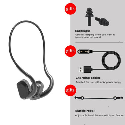 IPX8 Waterproof Swimming bone conduction headphon with 32G