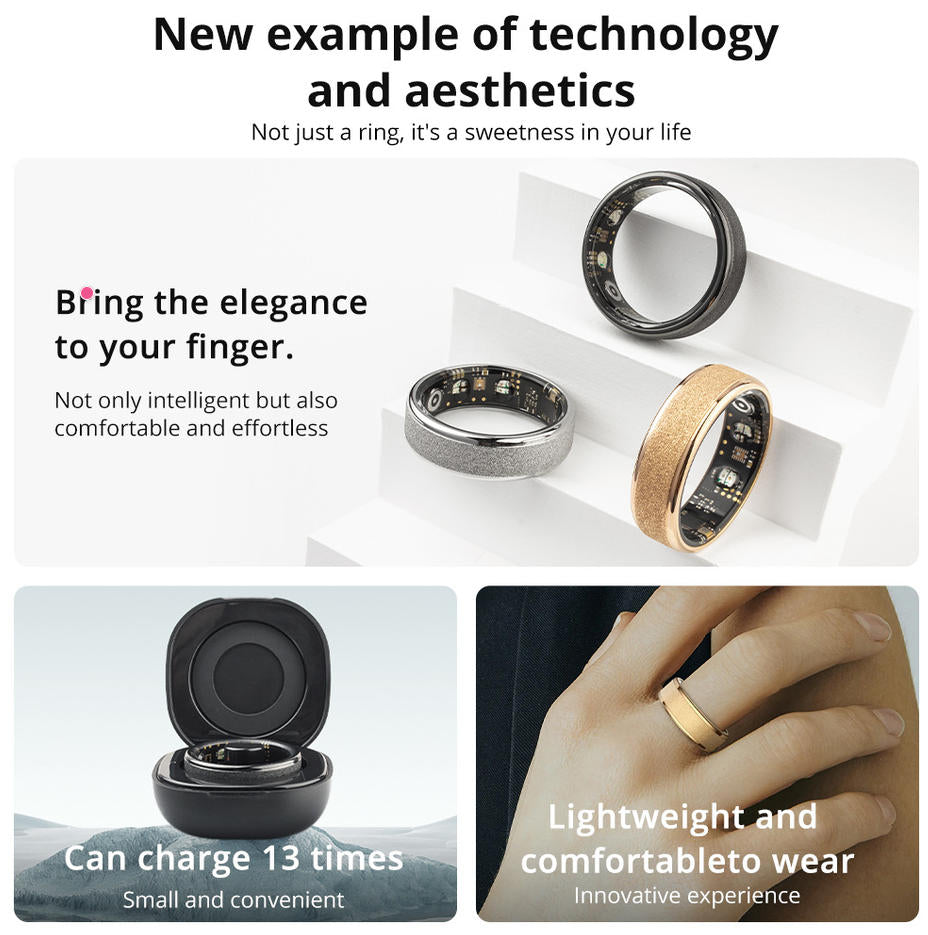 Smart Health Ring Fitness Tracker Ring For Sleep Heart Rate Monitoring