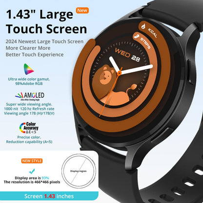 1.43‑Inch AMOLED Round Smart Watch