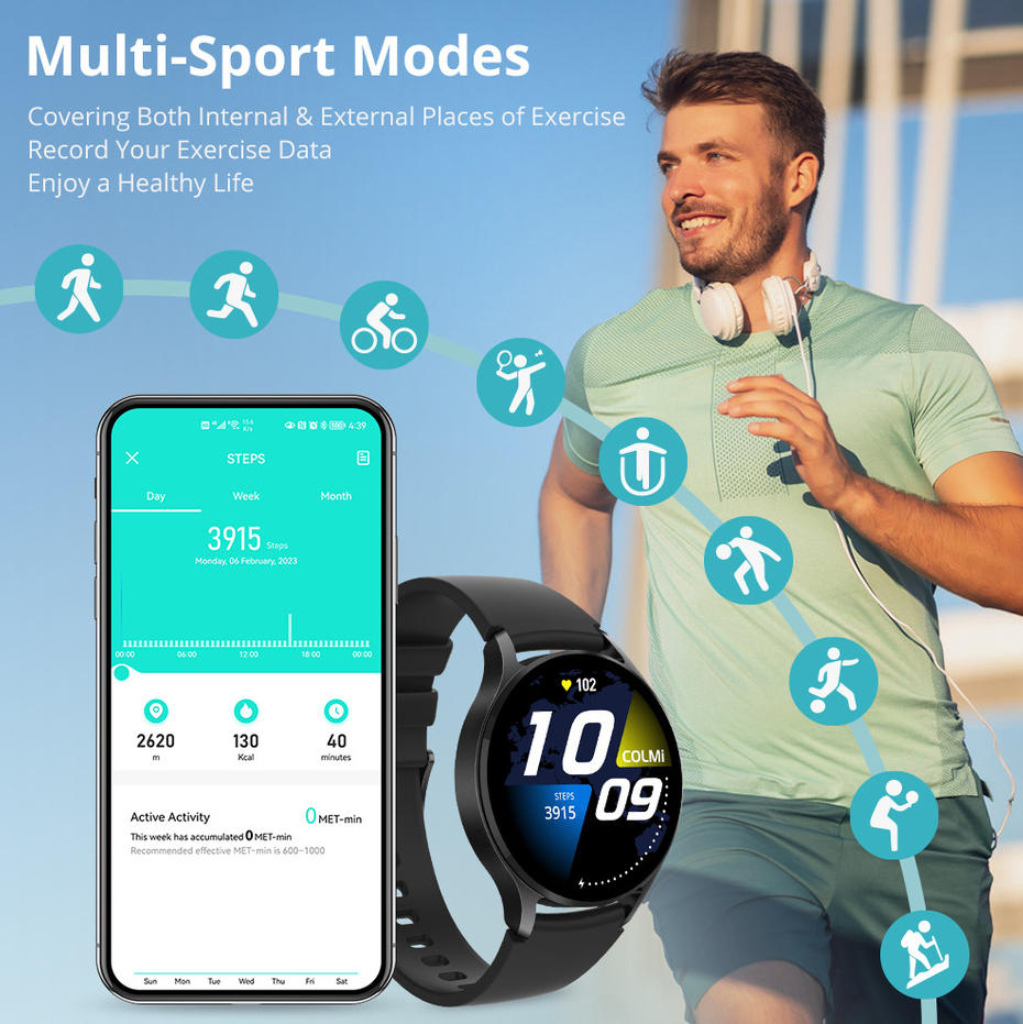 1.43‑Inch AMOLED Round Smart Watch
