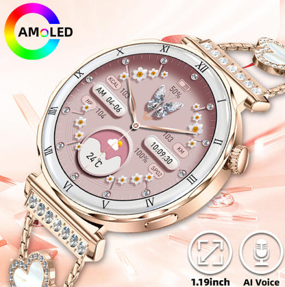 Women Smart Watch, Luxury Diamond Bluetooth Call Smartwatch for Ladies