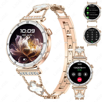 Women Smart Watch, Luxury Diamond Bluetooth Call Smartwatch for Ladies