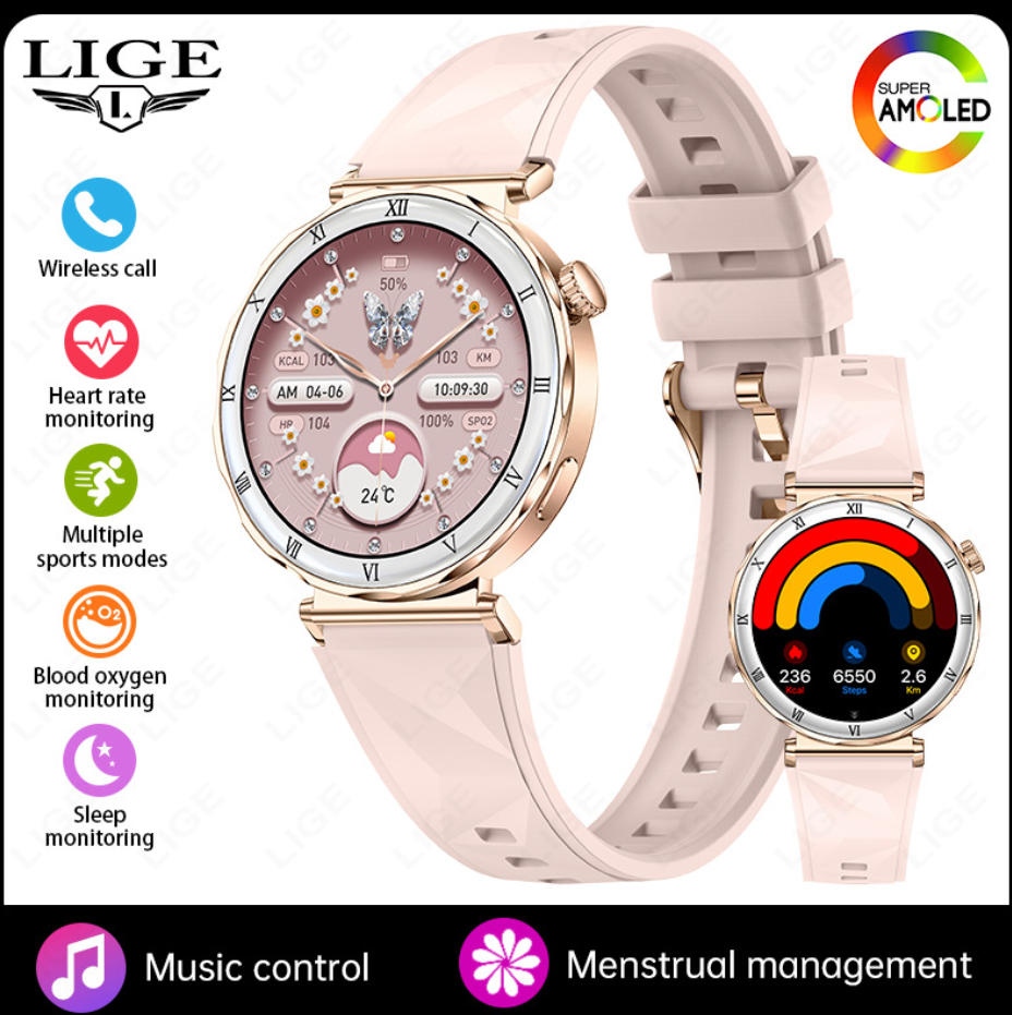 Women Smart Watch, Luxury Diamond Bluetooth Call Smartwatch for Ladies