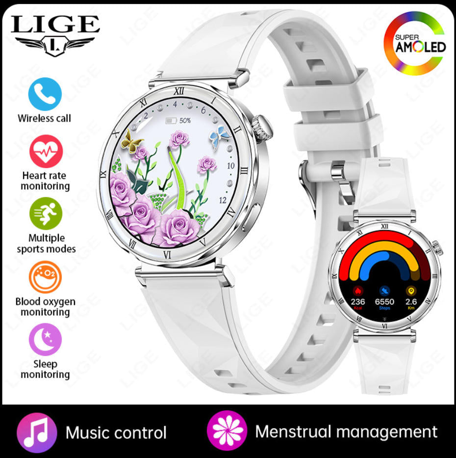 Women Smart Watch, Luxury Diamond Bluetooth Call Smartwatch for Ladies