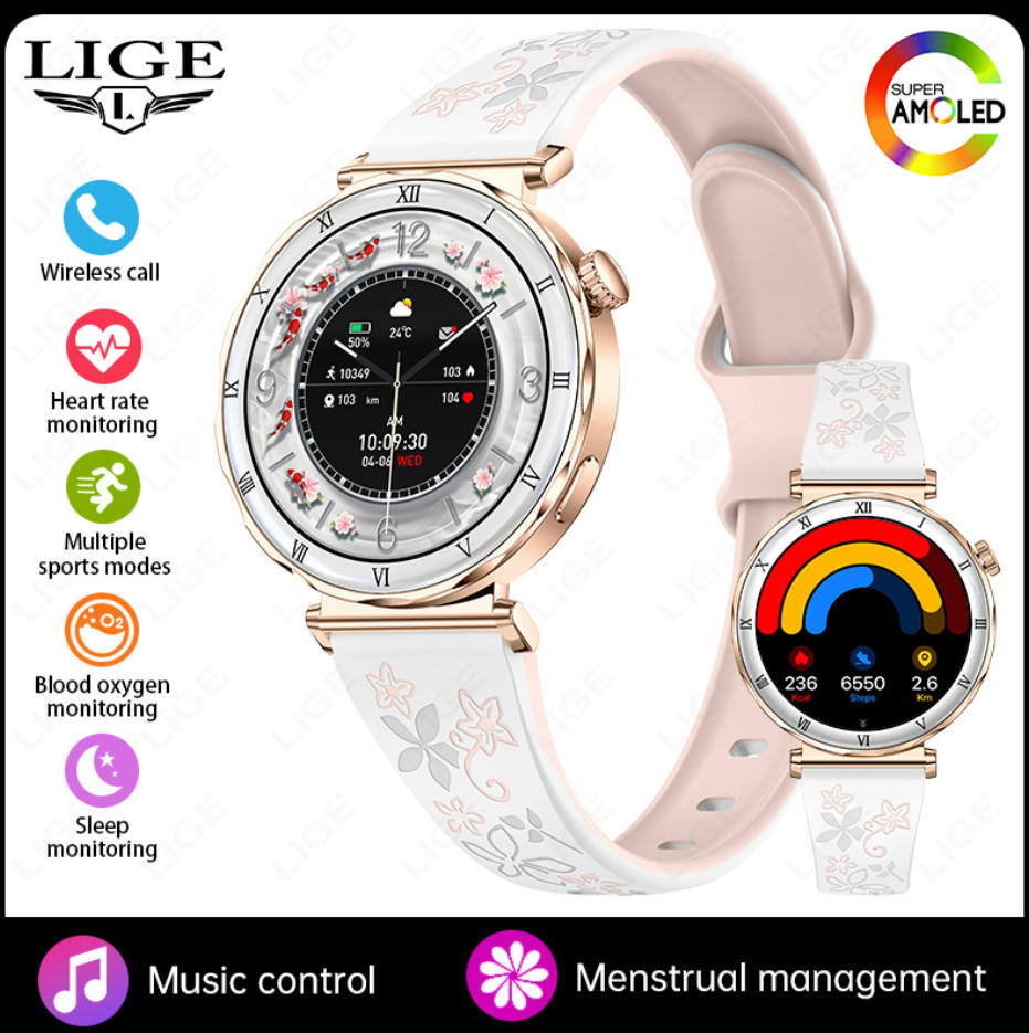 Women Smart Watch, Luxury Diamond Bluetooth Call Smartwatch for Ladies