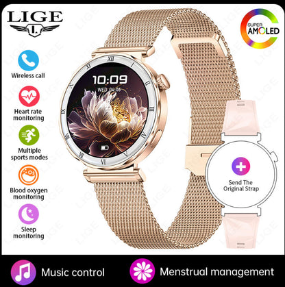Women Smart Watch, Luxury Diamond Bluetooth Call Smartwatch for Ladies