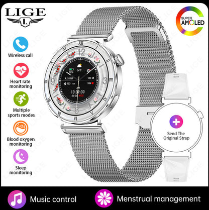 Women Smart Watch, Luxury Diamond Bluetooth Call Smartwatch for Ladies