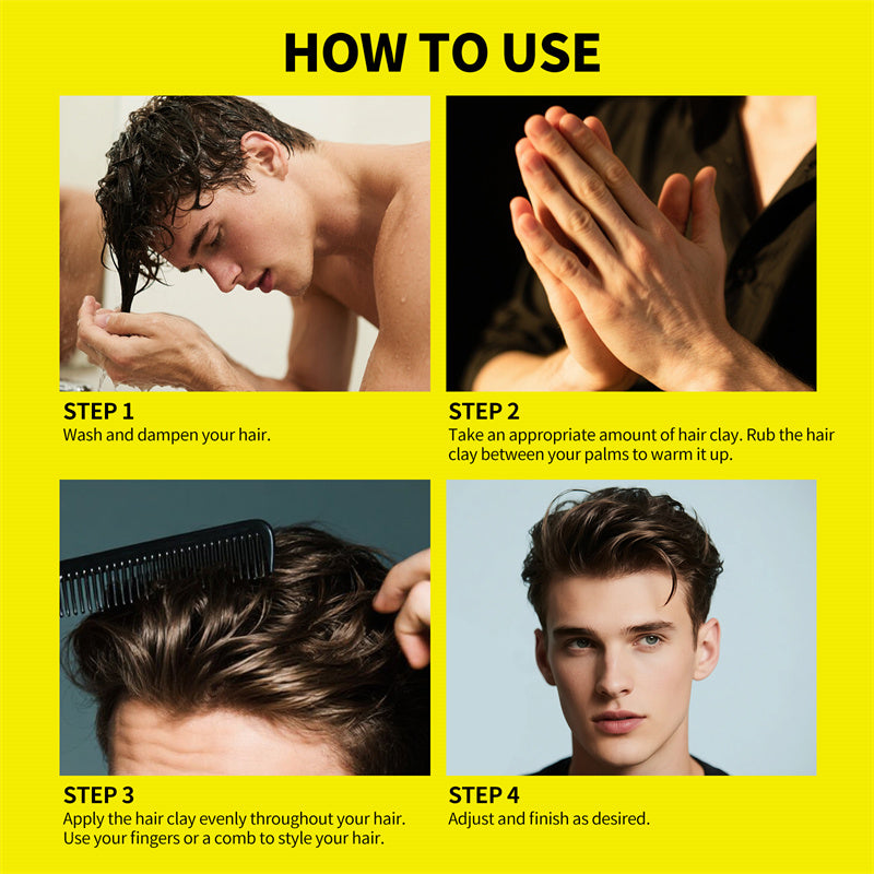 Olive Oil Hair Care and Styling Clay Wax Set