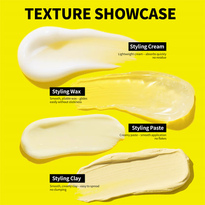 Olive Oil Hair Care and Styling Clay Wax Set