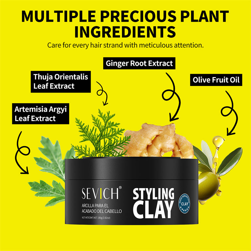 Olive Oil Hair Care and Styling Clay Wax Set