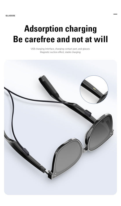 Smart Bluetooth Audio Sunglasses Square Polarized UV Protection Shades