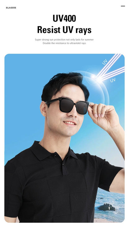 Smart Bluetooth Audio Sunglasses Square Polarized UV Protection Shades