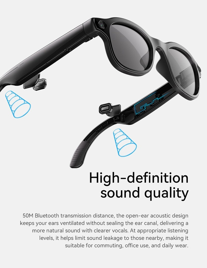 AI3 Smart Sunglasses with Built-in Camera & AI Assistant