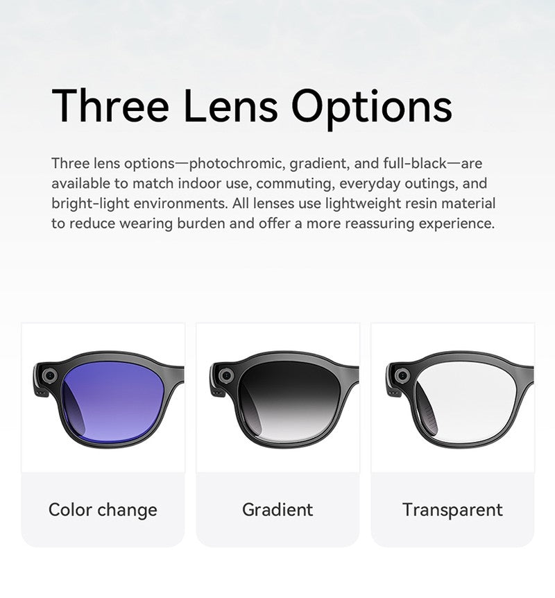 AI3 Smart Sunglasses with Built-in Camera & AI Assistant