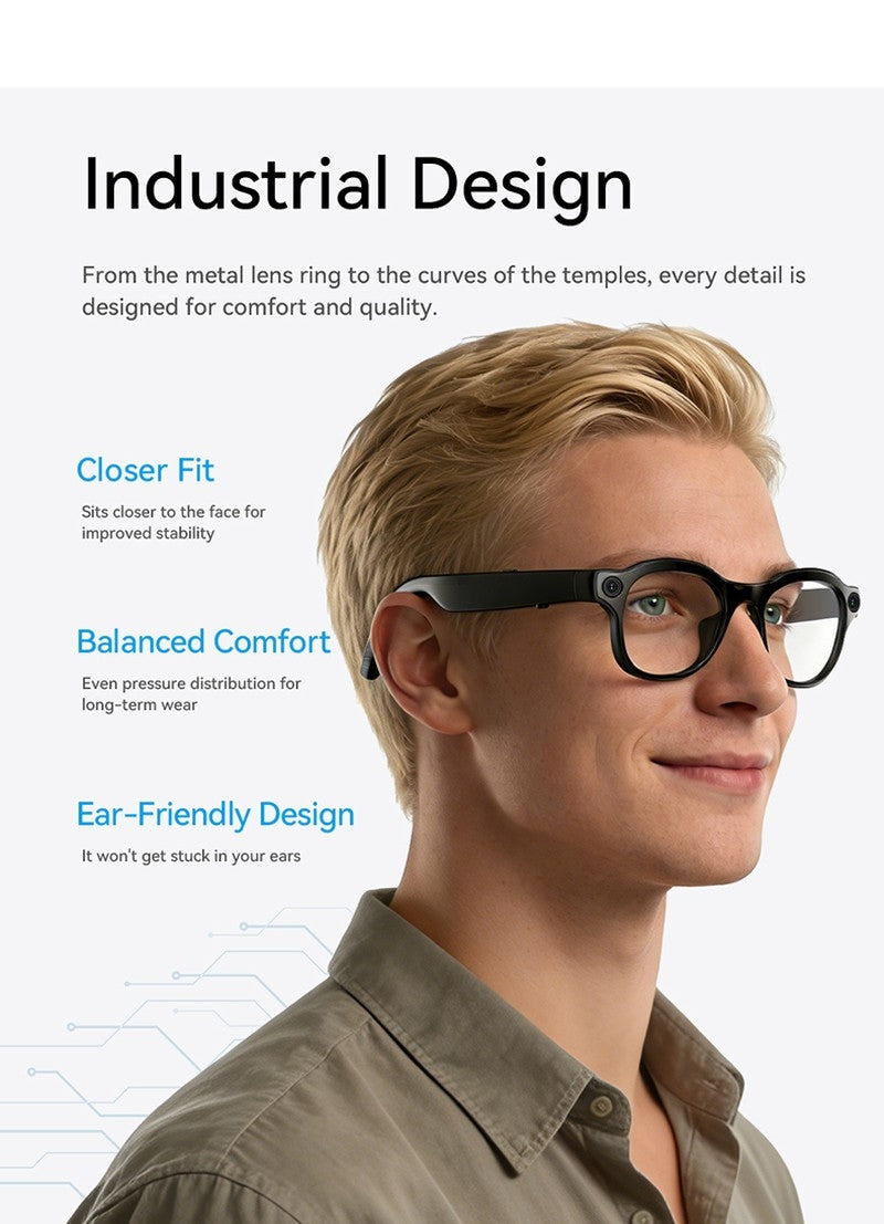 AI3 Smart Sunglasses with Built-in Camera & AI Assistant