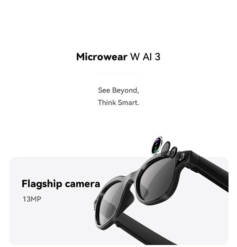 AI3 Smart Sunglasses with Built-in Camera & AI Assistant