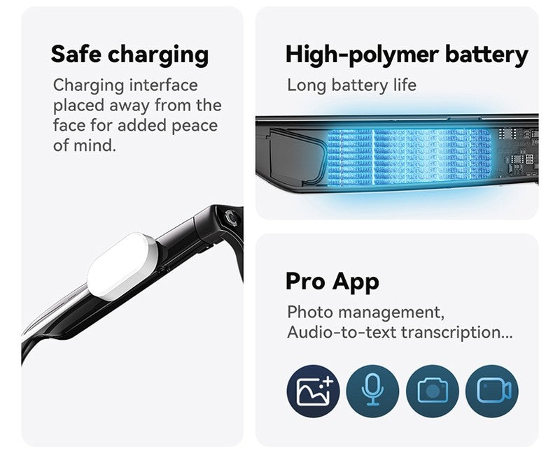 AI3 Smart Sunglasses with Built-in Camera & AI Assistant