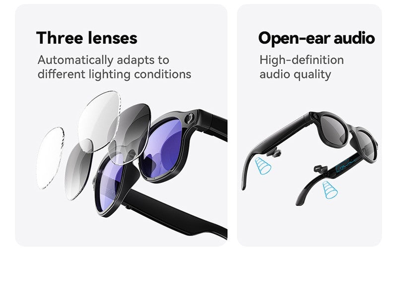 AI3 Smart Sunglasses with Built-in Camera & AI Assistant