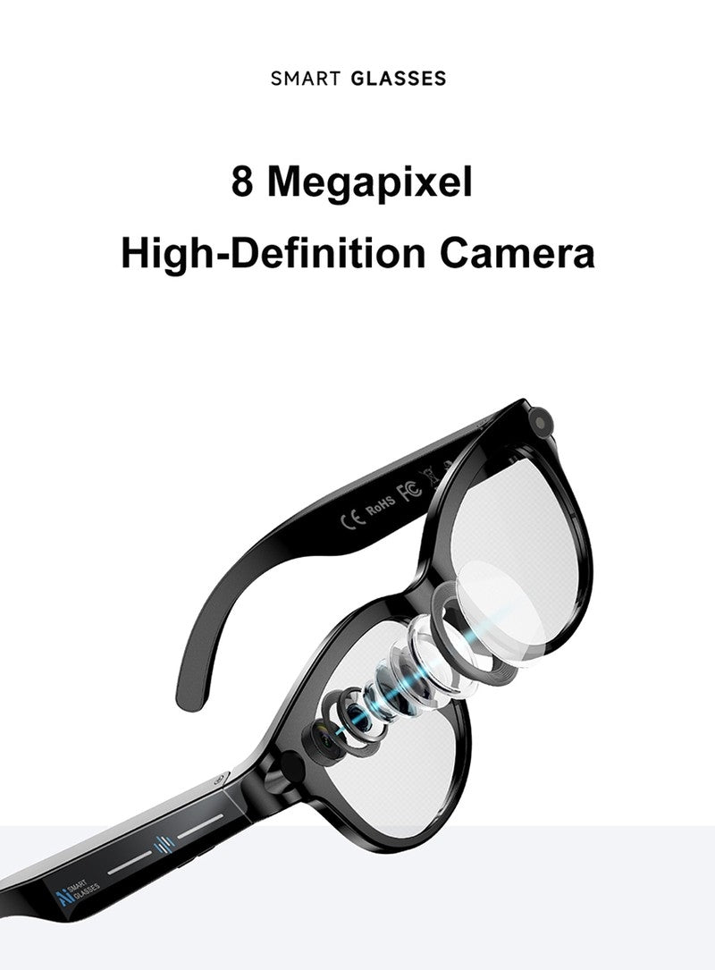 M89S Smart Glasses with 3 Interchangeable Lens Styles