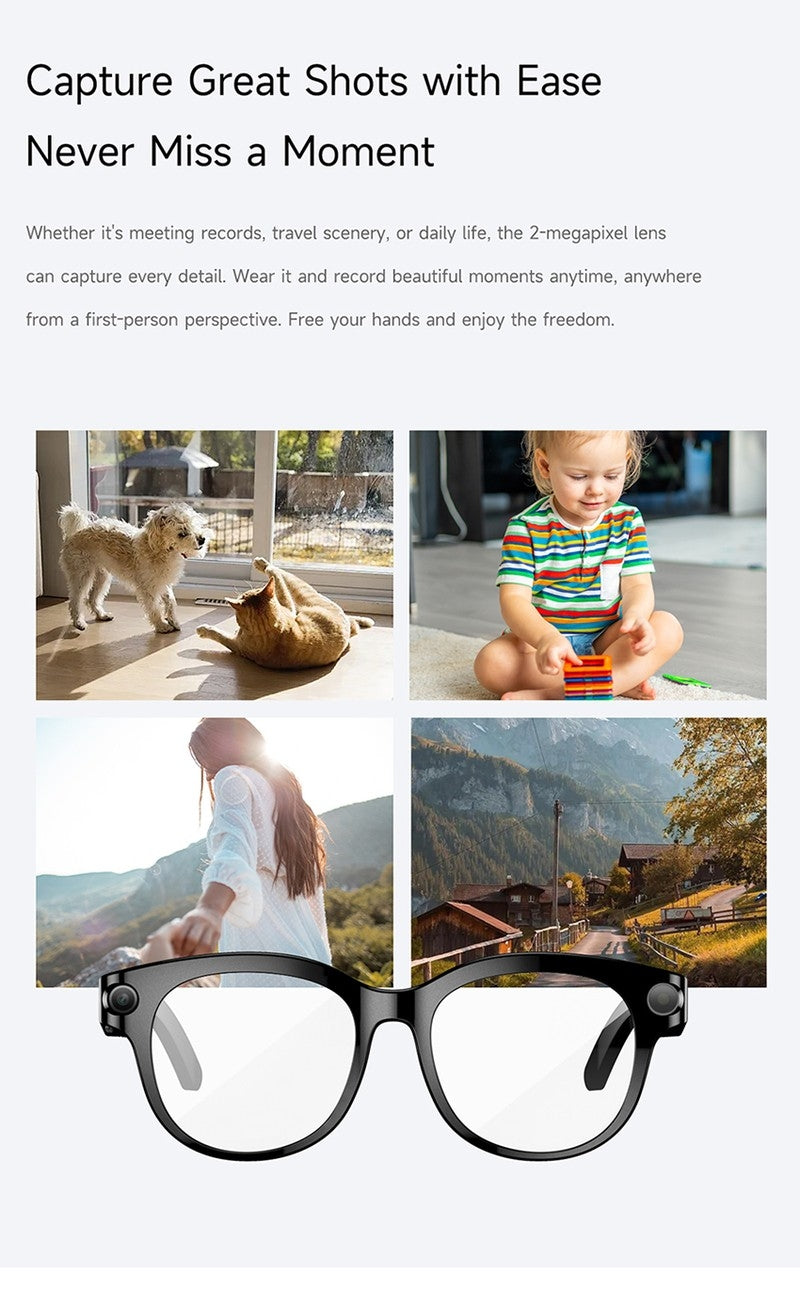 M89S Smart Glasses with 3 Interchangeable Lens Styles