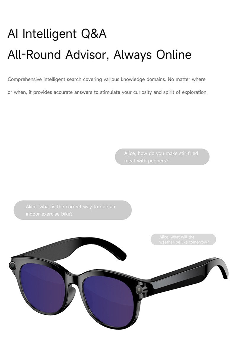 M89S Smart Glasses with 3 Interchangeable Lens Styles
