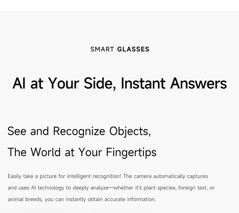 M89S Smart Glasses with 3 Interchangeable Lens Styles