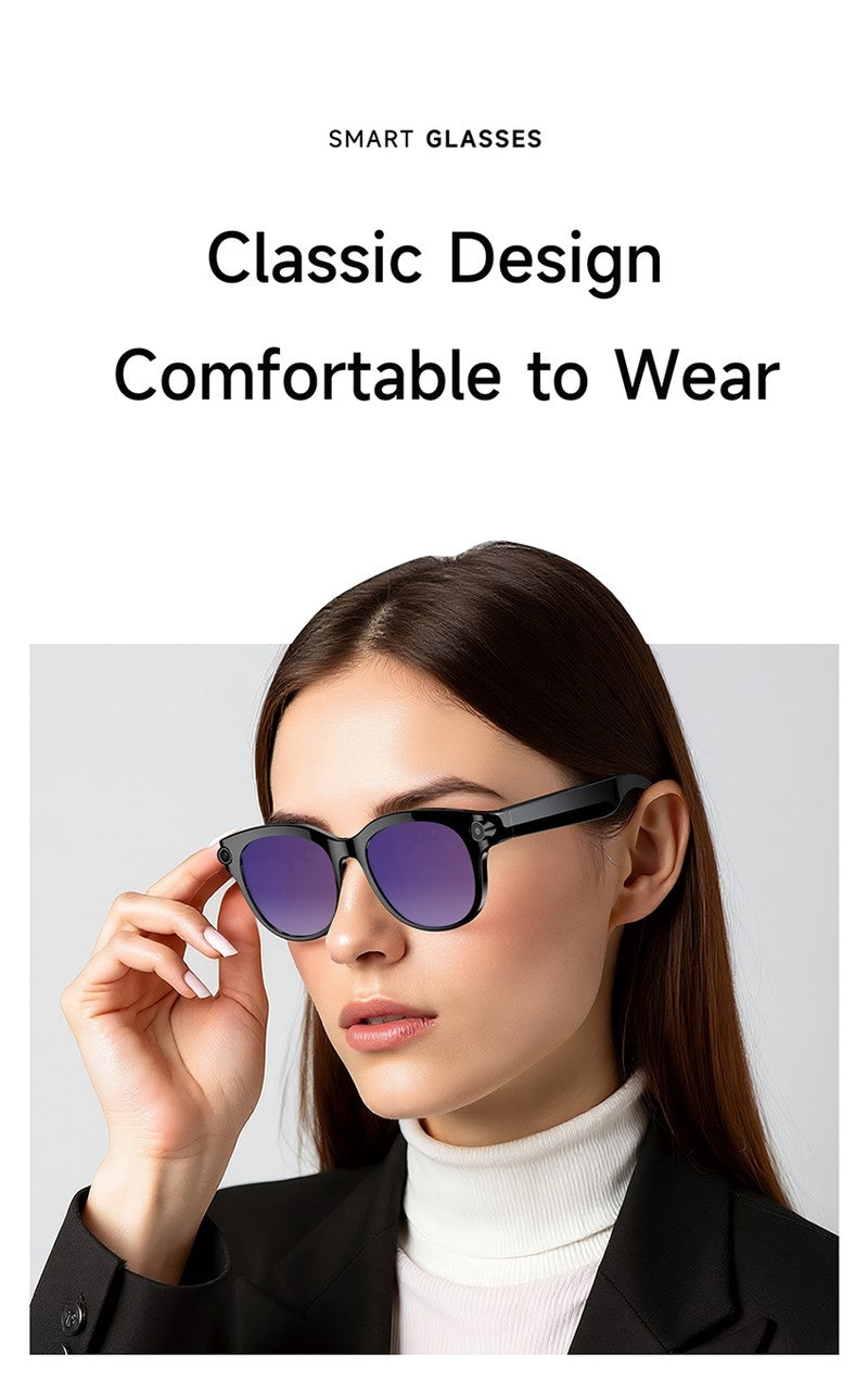 M89S Smart Glasses with 3 Interchangeable Lens Styles