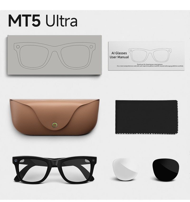 MT5 Upgraded Battery Pack for AI Smart Glasses, Matching Portable Charging Case Eliminates Low-Power Anxiety for Outdoor Trips