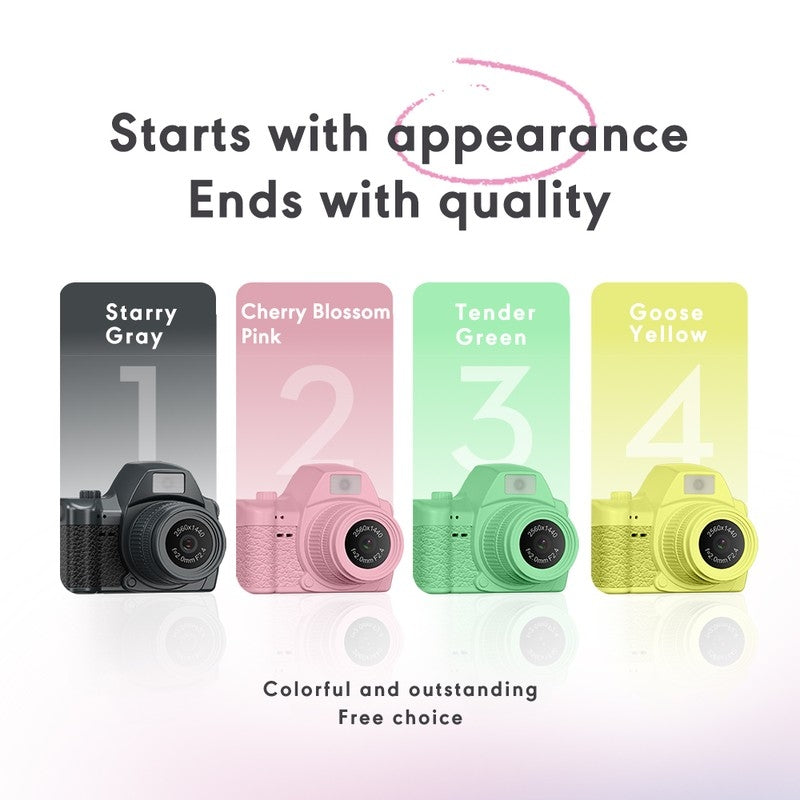 S160 Pastel Color Options for Retro Mini Pendant Camera
