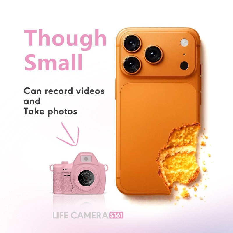 S160 Pastel Color Options for Retro Mini Pendant Camera