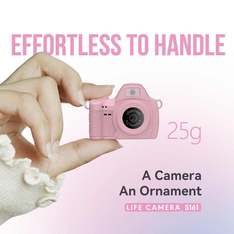 S160 Pastel Color Options for Retro Mini Pendant Camera