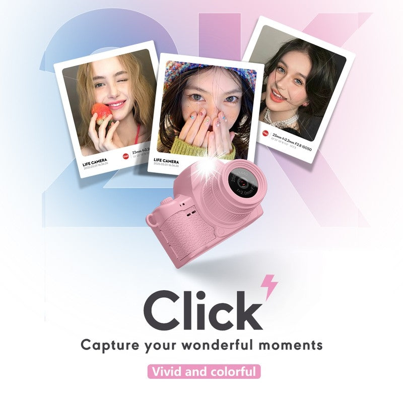 S160 Pastel Color Options for Retro Mini Pendant Camera