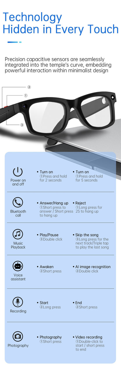 S2 Shooting Sunglasses Bluetooth Audio AI Glasses