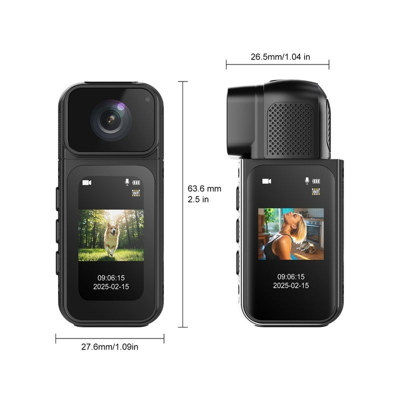 S80 Ultra-Slim Pocket Action Camera with Dual-Side Design