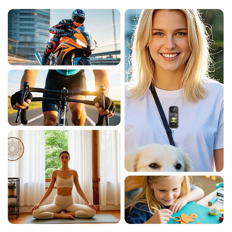 S80 Ultra-Slim Pocket Action Camera with Dual-Side Design