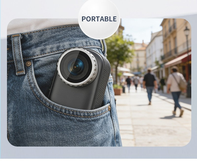 T8 4K HD Thumb-Sized Portable Action Camera, Wide Angle Lens, Built-in Preview Screen, Extra-Long Battery Life for Outdoor Hiking & Travel Vlogging