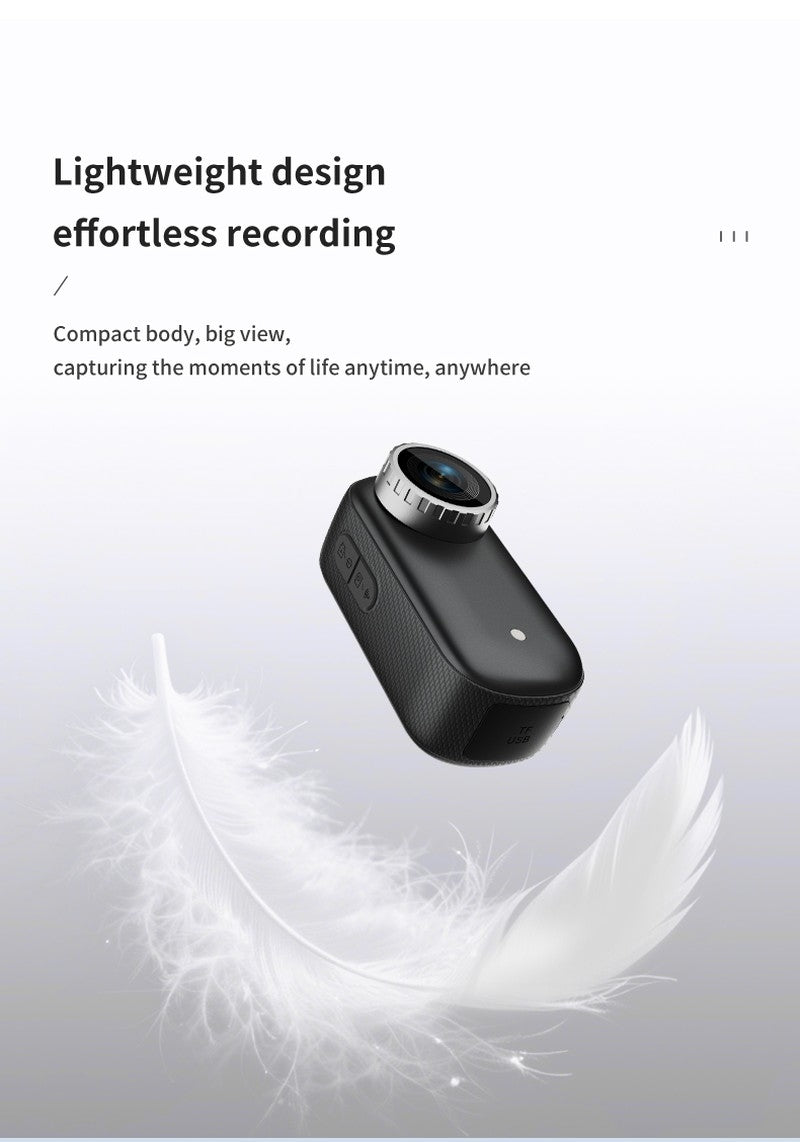 T8 4K HD Thumb-Sized Portable Action Camera, Wide Angle Lens, Built-in Preview Screen, Extra-Long Battery Life for Outdoor Hiking & Travel Vlogging